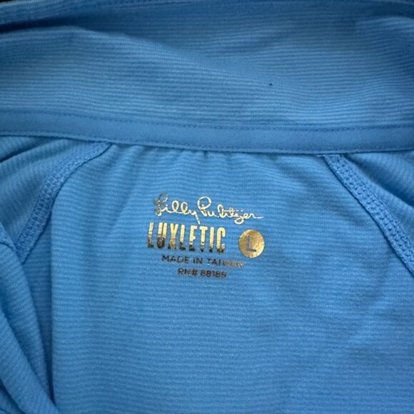 Lily Pulitzer luxletic zip up ~ light blue, size L. - Picture 4 of 6